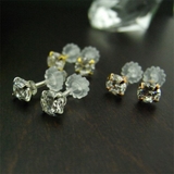 ノンアレルギー樹脂ポスト使用のキュービックジルコニアピアス | アクセサリーショップPIENA | 詳細画像11 