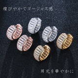 フープピアス レディース パヴェタイプ | アクセサリーショップPIENA | 詳細画像2