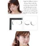 ハーフフープピアス レディース フェイクターコイズ | アクセサリーショップPIENA | 詳細画像2 