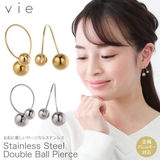 vie ダブルボールピアス キャッチピアス | アクセサリーショップPIENA | 詳細画像1