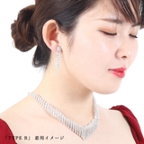 ピアスネックレスセット レディース ラインストーン | アクセサリーショップPIENA | 詳細画像6