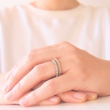 ラインストーンのストライプフルエタニティリング ピンキーリングにも 全12色 | アクセサリーショップPIENA | 詳細画像16