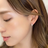 キュービックジルコニア デザインエタニティフープ ノンアレルギーピアス | アクセサリーショップPIENA | 詳細画像4 