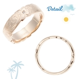 ハワイアンジュエリースクロールリング ピンクゴールド サージカルステンレス製 | アクセサリーショップPIENA | 詳細画像3 