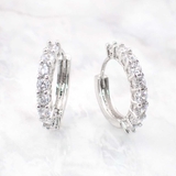 キュービックジルコニアが煌くミニフープピアス フープピアス スナップピアス | アクセサリーショップPIENA | 詳細画像2