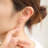 角の有るスタイリッシュな形 カチッと止まるワンタッチフープピアス 中折れタイプ | アクセサリーショップPIENA | 詳細画像6