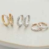 煌く光のラインのワンタッチフープピアス 中折れタイプ | アクセサリーショップPIENA | 詳細画像8