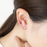 ピアス レディース 3ミリラインストーンの6個セット | アクセサリーショップPIENA | 詳細画像6