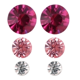 ピアス レディース ラインストーン3サイズ6個セット低金属アレルギー | アクセサリーショップPIENA | 詳細画像12