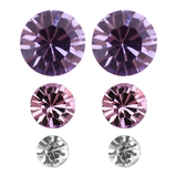 ピアス レディース ラインストーン3サイズ6個セット低金属アレルギー | アクセサリーショップPIENA | 詳細画像13