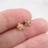 ラインストーンお花型ピアス チタンポストでアレルギーも安心 セカンドピアスにオス… | アクセサリーショップPIENA | 詳細画像8