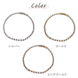 ラインストーンラインのエタニティ1連ブレスレット シルバーとゴールド | アクセサリーショップPIENA | 詳細画像2 
