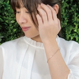 ラインストーンラインのエタニティ1連ブレスレット シルバーとゴールド | アクセサリーショップPIENA | 詳細画像5 