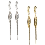 煌く光のラインとメタリックパーツのエレガントデザインnapaイヤリング 渋谷 銀… | アクセサリーショップPIENA | 詳細画像1 