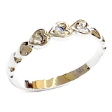 連なるハートのピンキーリング 日本製 スワロ使用 | アクセサリーショップPIENA | 詳細画像1