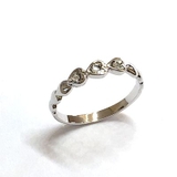 連なるハートのピンキーリング 日本製 スワロ使用 | アクセサリーショップPIENA | 詳細画像3