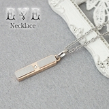 サージカルステンレスペアネックレス スティックモチーフペンダント ローズゴールド | アクセサリーショップPIENA | 詳細画像1
