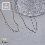 シンプルダブルチェーンクラスプネックレス ネックレス チェーン | Pierrot | 詳細画像1