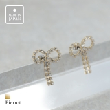 ビジューリボンピアス ピアス 本金プレーティング | Pierrot | 詳細画像1 