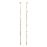 ゴールド | [silver925]パールチェーンロングピアス ピアス チェーンピアス | Pierrot