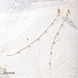 [silver925]パールチェーンロングピアス ピアス チェーンピアス | Pierrot | 詳細画像1 