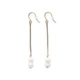 ゴールド | 淡水パールチェーンフックピアス ピアス 淡水パール | Pierrot