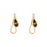 ブラウン | ドロップマーブルエポピアス ピアス ドロップフレーム | Pierrot