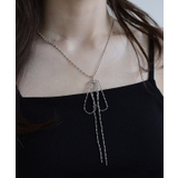 シルバー | チェーンリボンネックレス ネックレス チェーンリボン | Pierrot