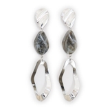 グレー | マーブルメタルパーツピアス ピアス マーブル | Pierrot