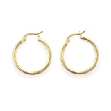 ゴールド | silver925シンプル22フープピアス ピアス シンプル | Pierrot