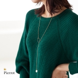 プレートツイストフープラリエット ネックレス ロング | Pierrot | 詳細画像1