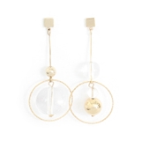 ゴールド | アシンメトリークリアボールピアス ピアス トレンド | Pierrot