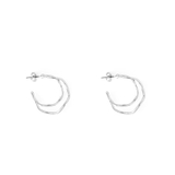 シルバー | ウェーブメタルフープピアス ピアス メタル | Pierrot