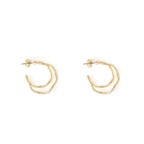 ゴールド | ウェーブメタルフープピアス ピアス メタル | Pierrot