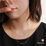 ストーン2連ネックレス ネックレス ガラスストーン | Pierrot | 詳細画像1