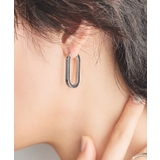 シルバー | stainlessワンタッチオーバルピアス ピアス 錆びにくい | Pierrot