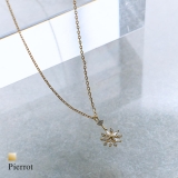 ビジューフラワートップネックレス 高見え ゴールド | Pierrot | 詳細画像1 