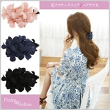 花フラワークリップ バナナクリップ ヘアアクセ | Pinky&Refine | 詳細画像1