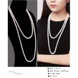 パールロングネックレス ラウンド トレンド | Pinky&Refine | 詳細画像2