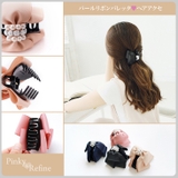 パールリボンバレッタ ヘアアクセ バレッタ | Pinky&Refine | 詳細画像1