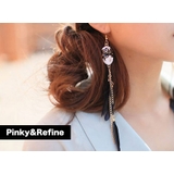 クール仮面ロングピアス 羽根 フック | Pinky&Refine | 詳細画像2 