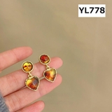 スタッドピアス アクセサリー 琥珀色 | PlusNao | 詳細画像6 