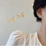 ピアス ラインストーン リボン | PlusNao | 詳細画像3 