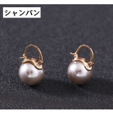 フープピアス ピアス レディース ゴールドカラー フェイクパール アクセサリー | PlusNao | 詳細画像7 
