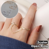 オープンリング チェーン ダブルリング | PlusNao | 詳細画像1