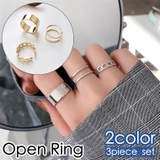 オープンリング 指輪 3個セット | PlusNao | 詳細画像1 