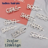 ヘアピン 英字 ラインストーン | PlusNao | 詳細画像1