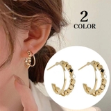 ハーフフープピアス C型 レディース | PlusNao | 詳細画像1 