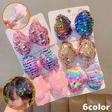 PlusNao（プラスナオ） | ヘアクリップ ヘアアクセサリー 子供 キッズ 女の子 髪飾り 髪留め まとめ髪 リボン 大きめ スパンコール キラキラ かわいい