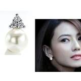 スタッドピアス レディース ラインストーン | PlusNao | 詳細画像3 